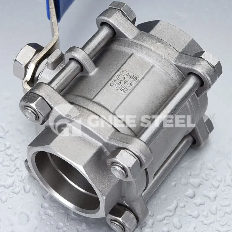 3-częściowy zawór kulowy ze stali nierdzewnej