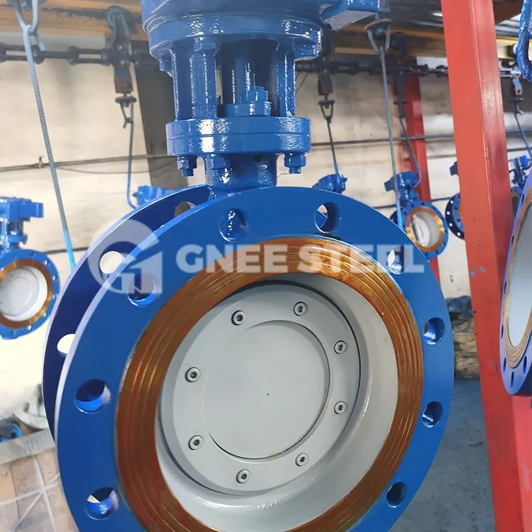 Zawór motylkowy potrójnie mimośrodowy ze stali węglowej