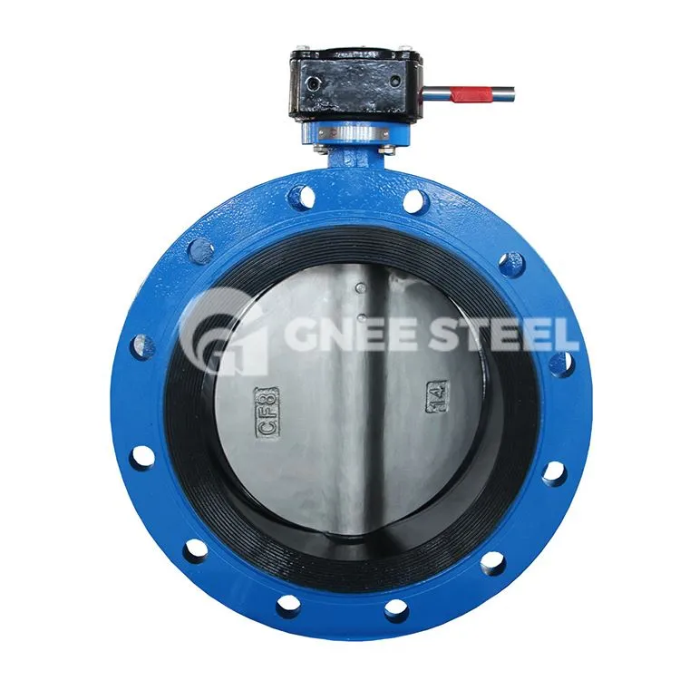 Kołnierzowy koncentryczny zawór motylkowy