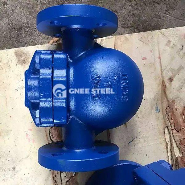 Zawór piłki obsługiwanej dźwignią