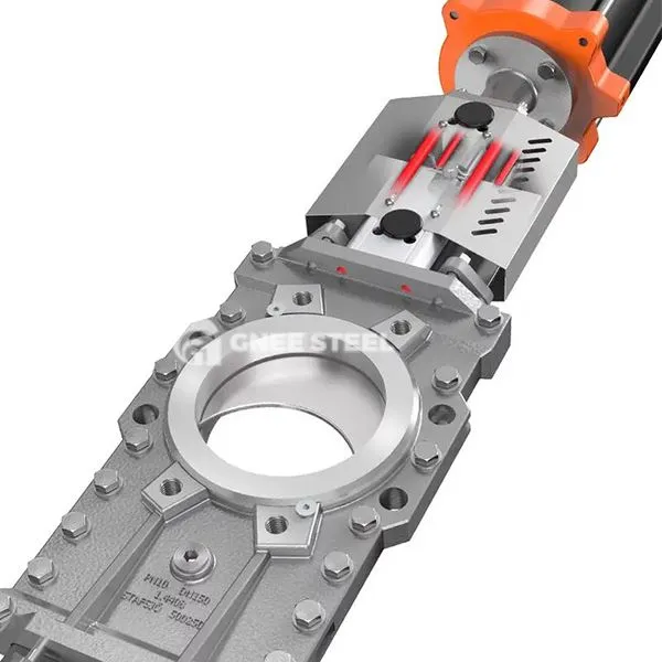 Kwadratowy zawór bramki noża